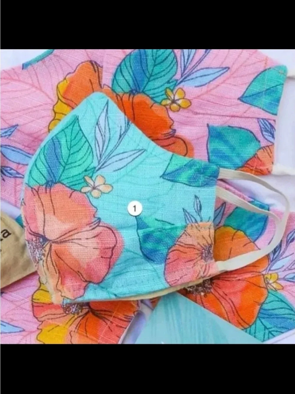 PURA VIDA & VERA BRADLEY Collaboration  Tropical Face Mask NEW! $16 set of 2